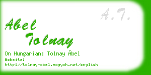 abel tolnay business card
